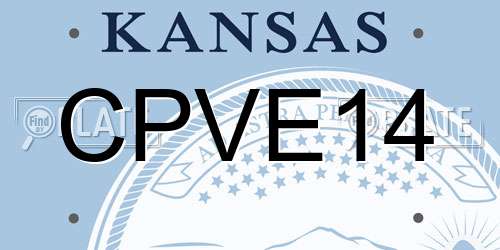 CPVE14 Kansas License Plate