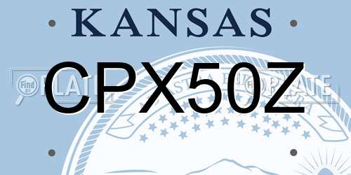 CPX50Z Kansas License Plate
