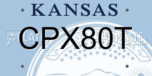 CPX80T Kansas License Plate