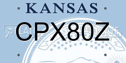 CPX80Z Kansas License Plate