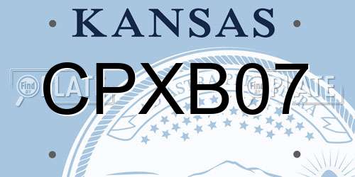 CPXB07 Kansas License Plate