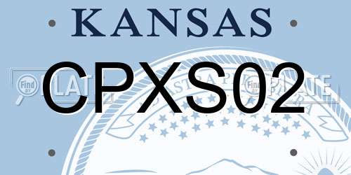 CPXS02 Kansas License Plate