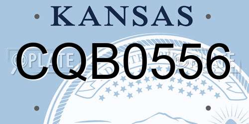 CQB0556 Kansas License Plate