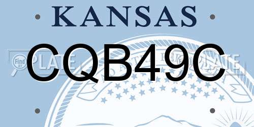 CQB49C Kansas License Plate