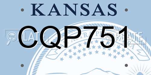 CQP751 Kansas License Plate