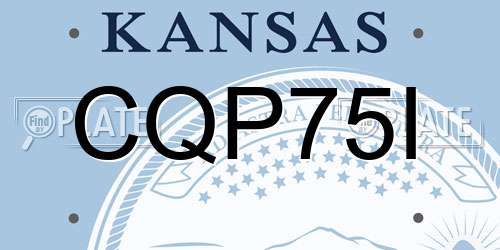 CQP75I Kansas License Plate