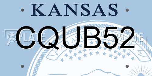 CQUB52 Kansas License Plate