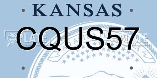 CQUS57 Kansas License Plate