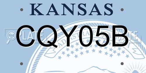 CQY05B Kansas License Plate
