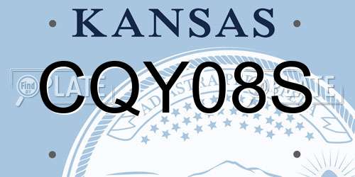 CQY08S Kansas License Plate