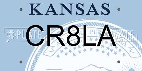 CR8LA Kansas License Plate