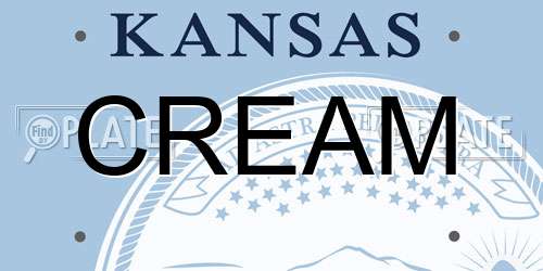 CREAM Kansas License Plate