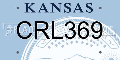 CRL369 Kansas License Plate