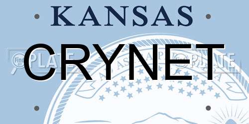 CRYNET Kansas License Plate