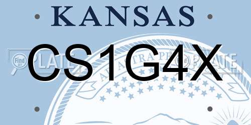 CS1G4X Kansas License Plate