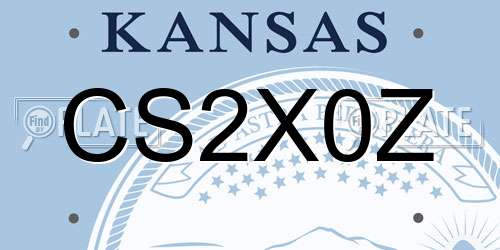 CS2X0Z Kansas License Plate