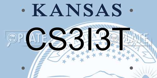 CS3I3T Kansas License Plate