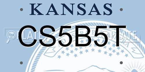 CS5B5T Kansas License Plate