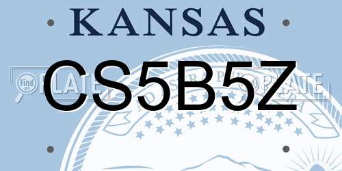 CS5B5Z Kansas License Plate