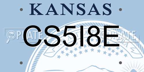CS5I8E Kansas License Plate