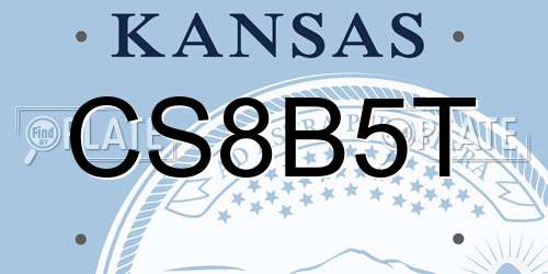 CS8B5T Kansas License Plate