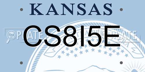 CS8I5E Kansas License Plate