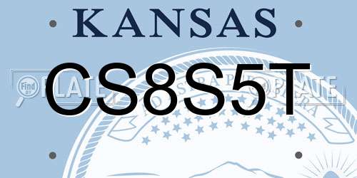 CS8S5T Kansas License Plate