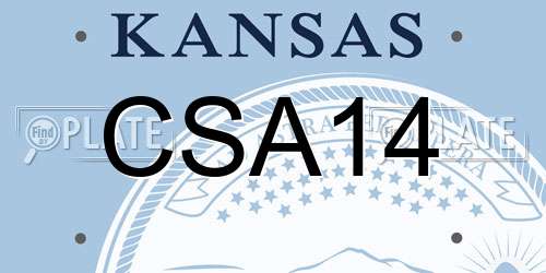 CSA14 Kansas License Plate