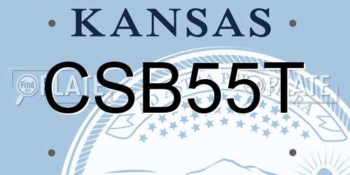 CSB55T Kansas License Plate