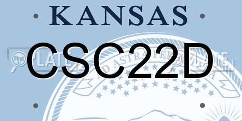 CSC22D Kansas License Plate