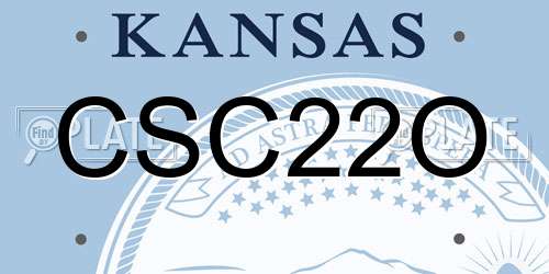 CSC22O Kansas License Plate