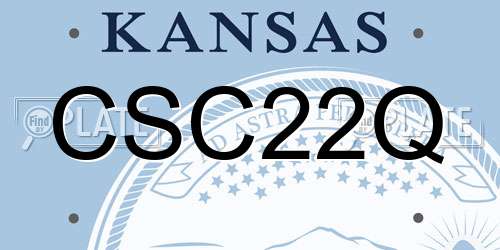 CSC22Q Kansas License Plate