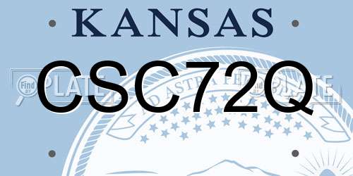 CSC72Q Kansas License Plate