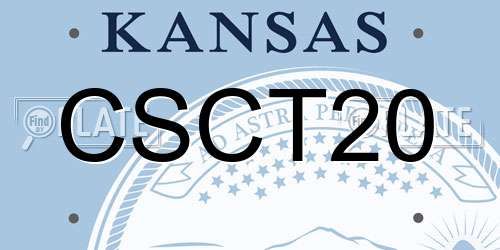 CSCT20 Kansas License Plate