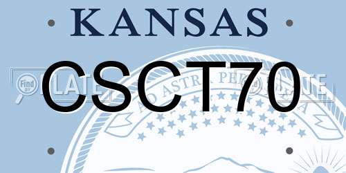 CSCT70 Kansas License Plate