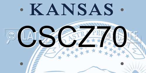 CSCZ70 Kansas License Plate