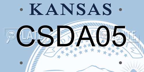 CSDA05 Kansas License Plate