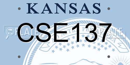 CSE137 Kansas License Plate