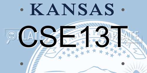 CSE13T Kansas License Plate