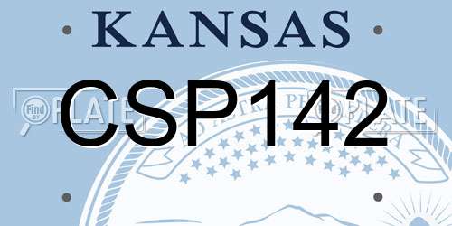 CSP142 Kansas License Plate