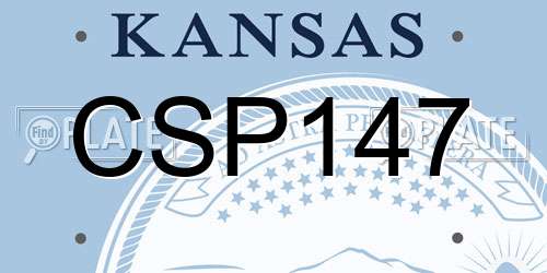 CSP147 Kansas License Plate