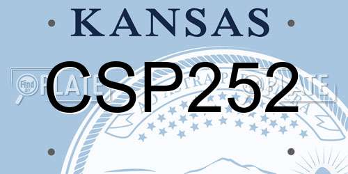 CSP252 Kansas License Plate