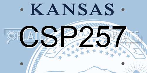 CSP257 Kansas License Plate
