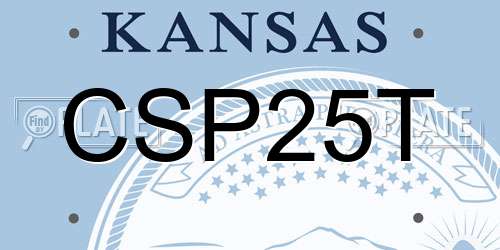 CSP25T Kansas License Plate