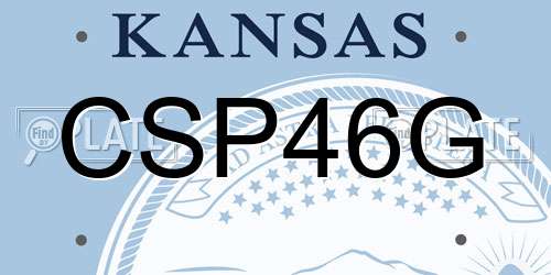 CSP46G Kansas License Plate