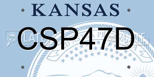 CSP47D Kansas License Plate