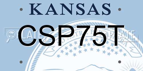 CSP75T Kansas License Plate