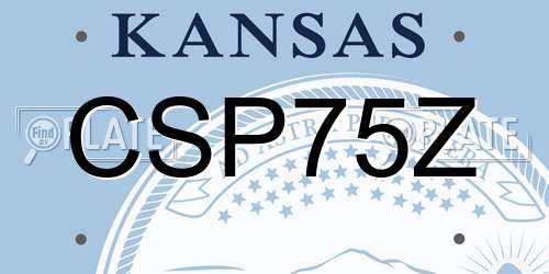 CSP75Z Kansas License Plate