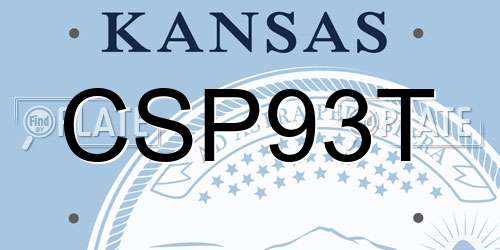 CSP93T Kansas License Plate
