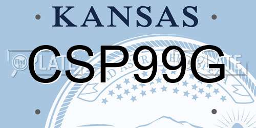 CSP99G Kansas License Plate
